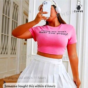 Soild plus size pleated skirt size 1x ( White)